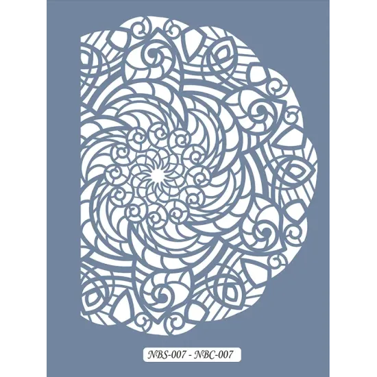 NBC07 Mandala Dantel Model Stencil 21x30cm