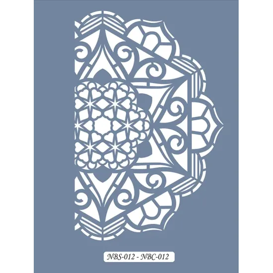 NBC12 Mandala Dantel Model Stencil 21x30cm
