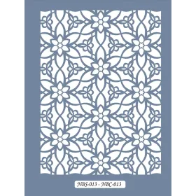 NBC13 Floral Dantel Model Stencil 21x30cm