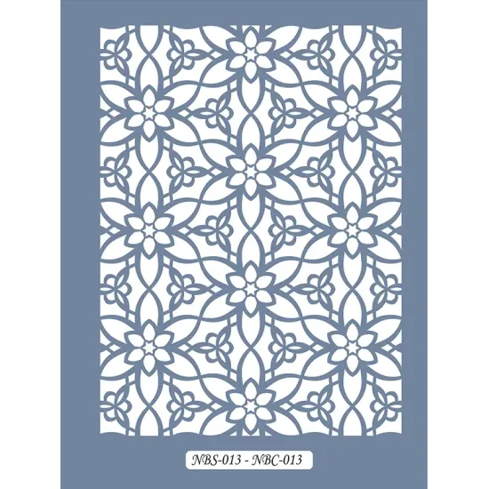 NBC13 Floral Dantel Model Stencil 21x30cm