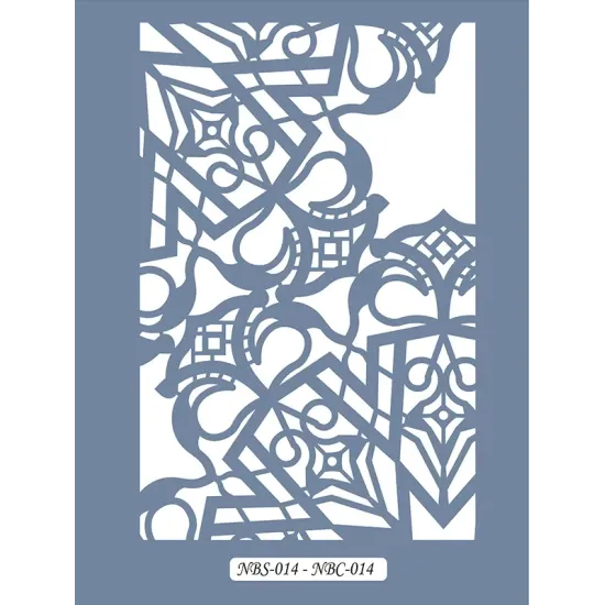 NBC14 Geometrik Dantel Model Stencil 21x30cm