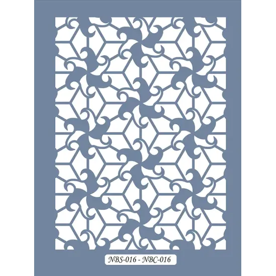NBC16 Geometrik Dantel Model Stencil 21x30cm