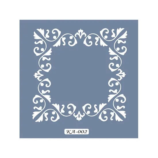 KA02 Barok Fayans Desen Stencil 22x22cm