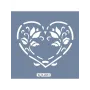 KA05 Kalp Fayans Desen Stencil 22x22cm
