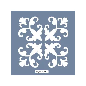 KA07 Floral Fayans Desen Stencil 22x22cm