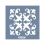 KA07 Floral Fayans Desen Stencil 22x22cm