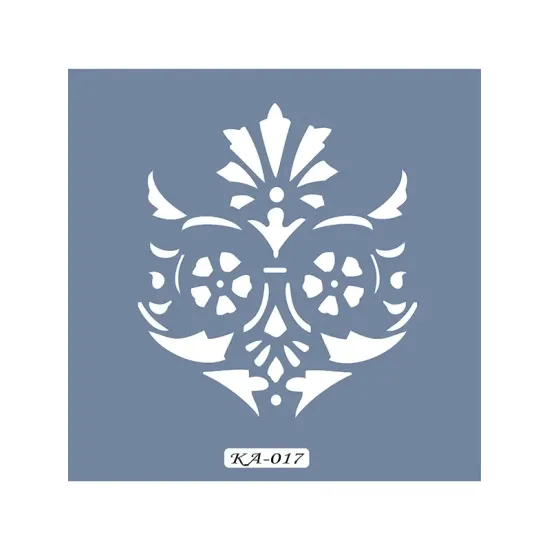 KA17 Damask Fayans Desen Stencil 22x22cm