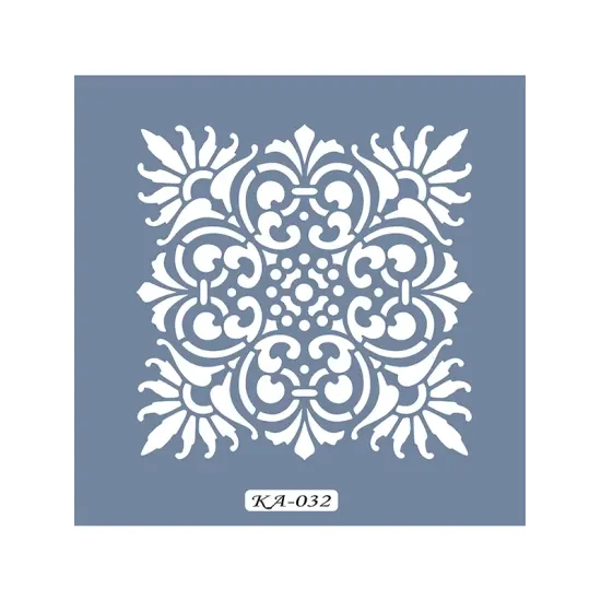 KA32 Geometrik Fayans Desen Stencil 22x22cm
