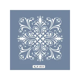 KA33 Damask Fayans Desen Stencil 22x22cm