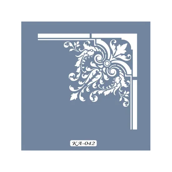 KA42 Köşe Desen Stencil 22x22cm