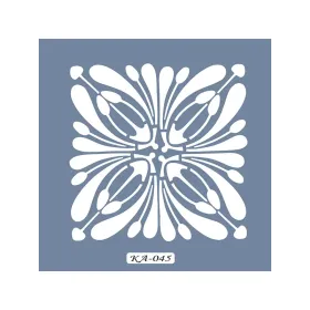 KA45 Geometrik Fayans Desen Stencil 22x22cm