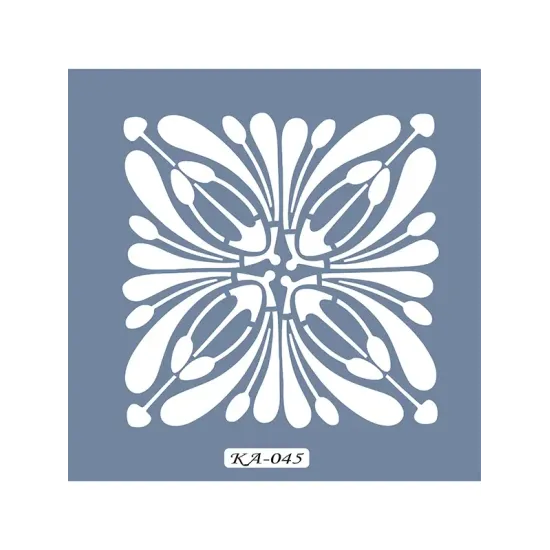 KA45 Geometrik Fayans Desen Stencil 22x22cm
