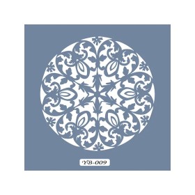 YB09 Mandala Model Yuvarlak Seri Stencil 22x22cm