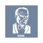 YB74 Atatürk Silüeti Yuvarlak Seri Stencil 22x22cm