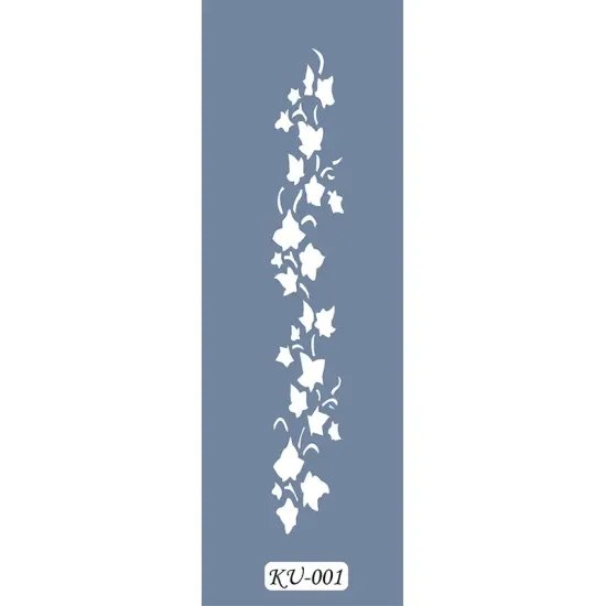 KU01 Floral KU Serisi Stencil 7x36cm