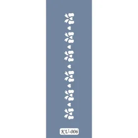 KU06 Floral KU Serisi Stencil 7x36cm