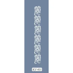 KU21 Geometrik KU Serisi Stencil 7x36cm
