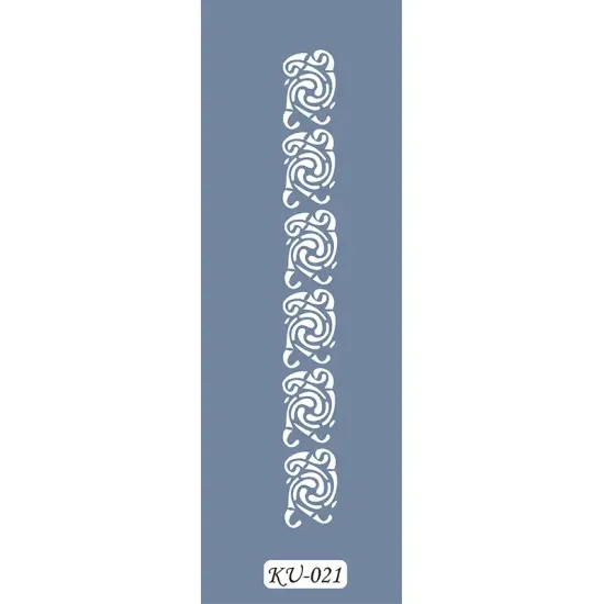 KU21 Geometrik KU Serisi Stencil 7x36cm