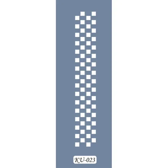 KU23 Geometrik KU Serisi Stencil 7x36cm