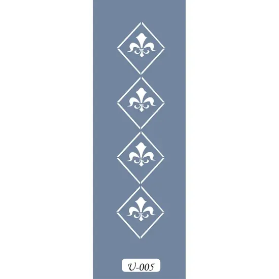 U05 Damask Bordür Stencil 13x57cm