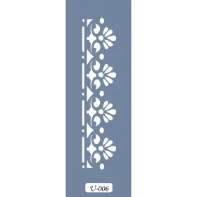 U06 Floral Bordür Stencil 13x57cm