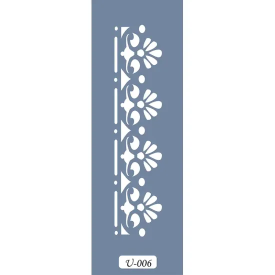 U06 Floral Bordür Stencil 13x57cm