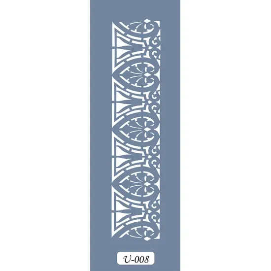 U08 Geometrik Bordür Stencil 13x57cm