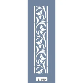 U10 Floral Bordür Stencil 13x57cm