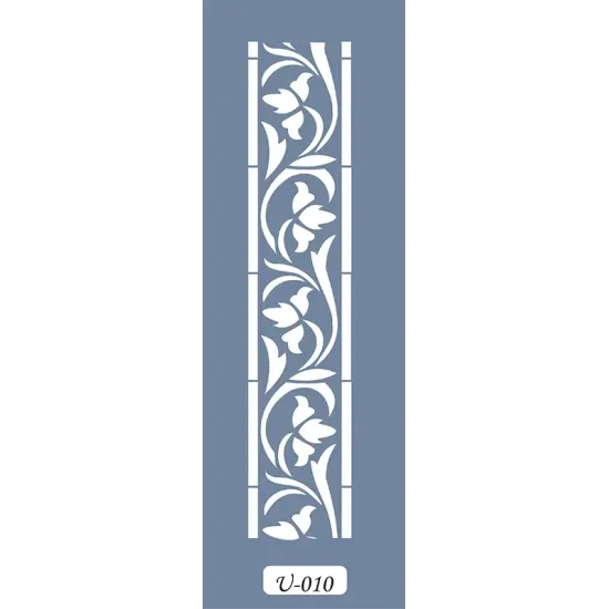 U10 Floral Bordür Stencil 13x57cm