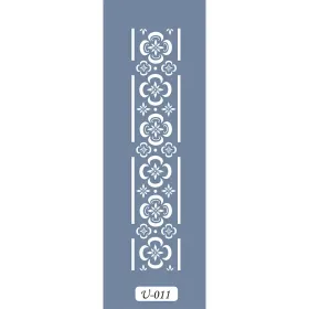 U11 Floral Bordür Stencil 13x57cm
