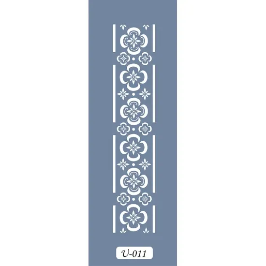 U11 Floral Bordür Stencil 13x57cm