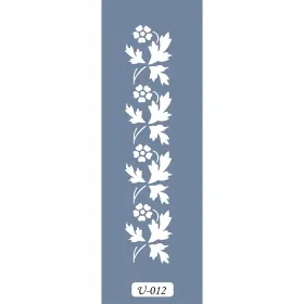 U12 Floral Bordür Stencil 13x57cm