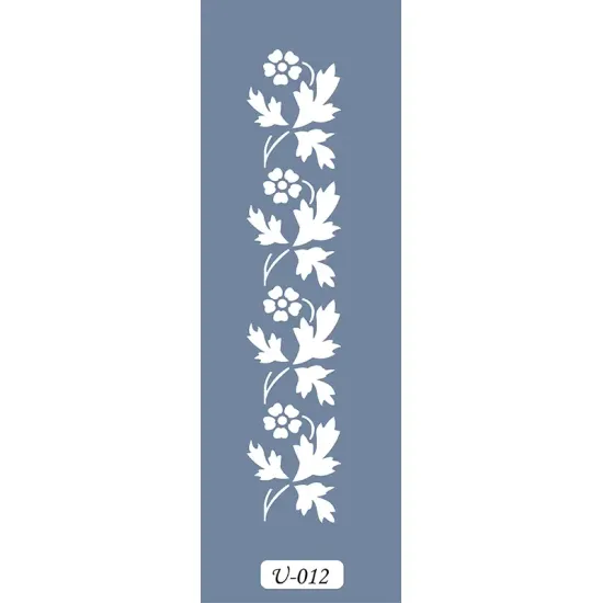 U12 Floral Bordür Stencil 13x57cm