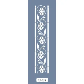 U14 Floral Bordür Stencil 13x57cm