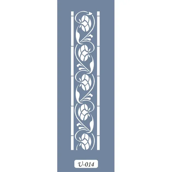 U14 Floral Bordür Stencil 13x57cm