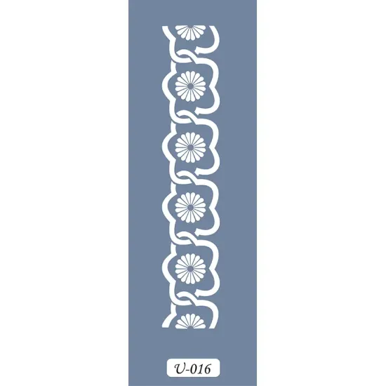 U16 Floral Bordür Stencil 13x57cm