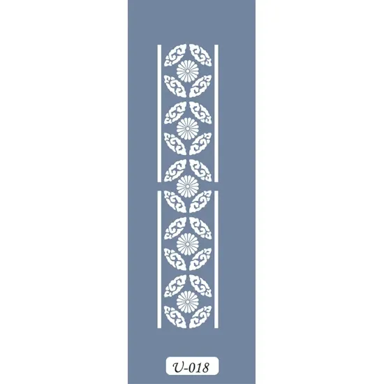 U18 Floral Bordür Stencil 13x57cm