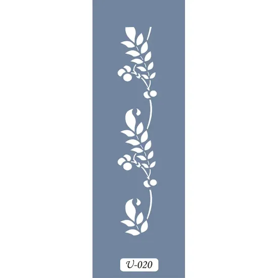U20 Floral Bordür Stencil 13x57cm