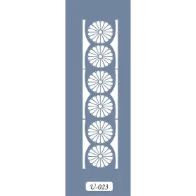 U23 Floral Bordür Stencil 13x57cm