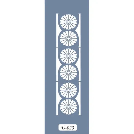U23 Floral Bordür Stencil 13x57cm