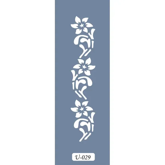 U29 Floral Bordür Stencil 13x57cm