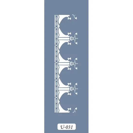 U31 Geometrik Bordür Stencil 13x57cm