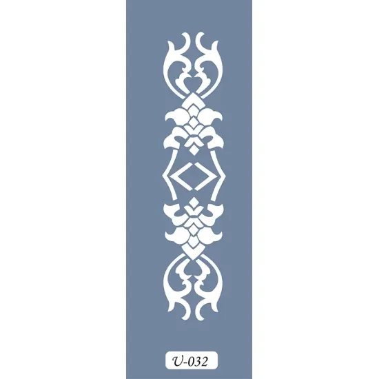 U32 Simetri Bordür Stencil 13x57cm