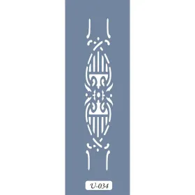 U34 Simetri Bordür Stencil 13x57cm
