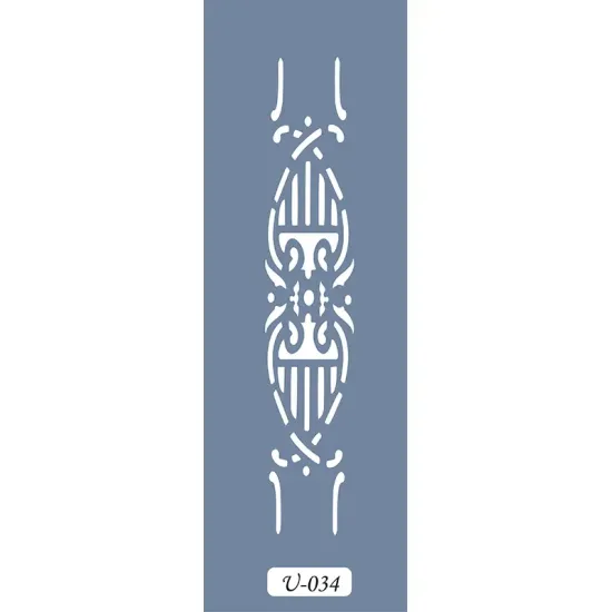U34 Simetri Bordür Stencil 13x57cm