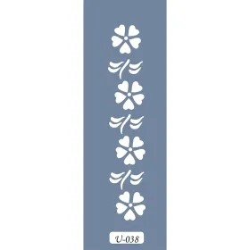 U38 Floral Bordür Stencil 13x57cm