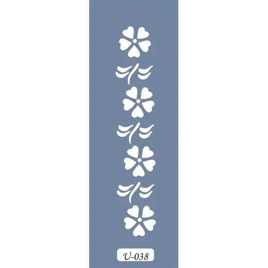 U38 Floral Bordür Stencil 13x57cm