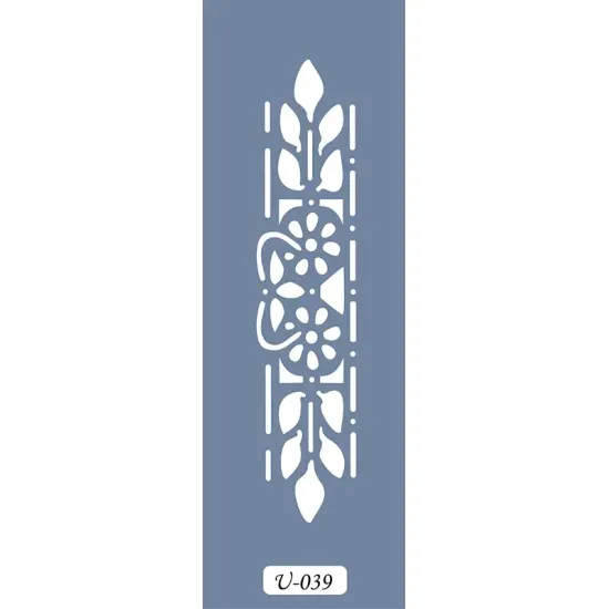 U39 Floral Bordür Stencil 13x57cm
