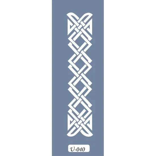 U40 Geometrik Bordür Stencil 13x57cm