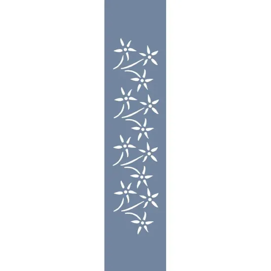 U41 Floral Bordür Stencil 13x57cm